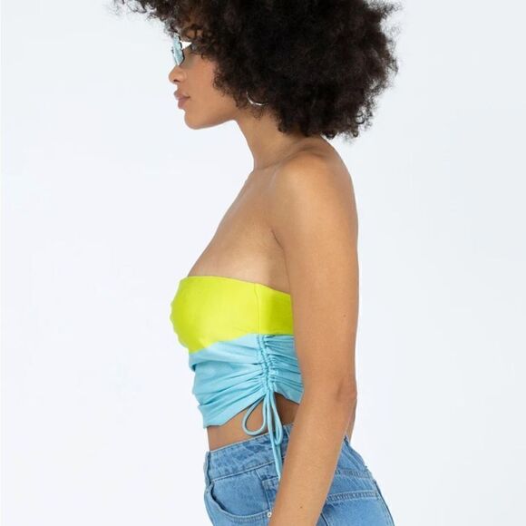 Princess Polly Deven Top Blue / Green - Picture 4 of 8